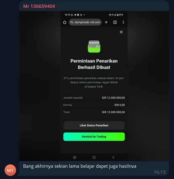 1 MINGGU 12 JUTA COOO